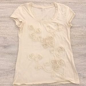 Cream colored t-shirt